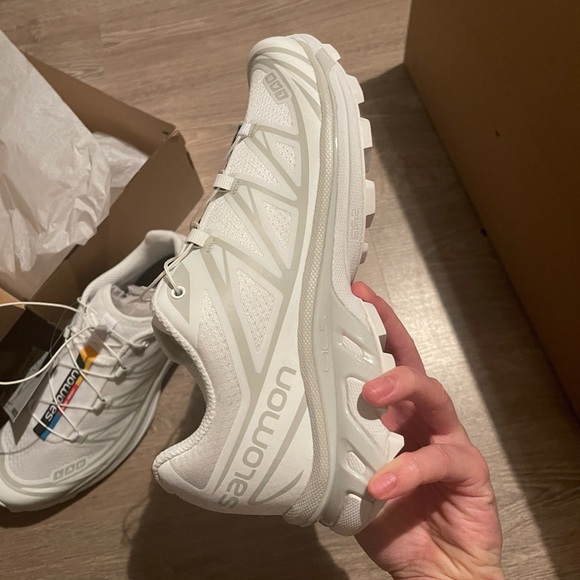 Salomon XT-6 White/Lunar Rock Size 7.5M/8.5W BNIB - Picture 2 of 9